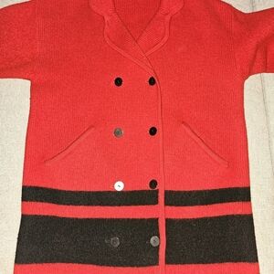 NY BASED Wool Sweater Dbl Brested Coat Oversized